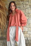 Larc Poet Blouse Indian Red